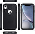 Ballaber Case for iPhone XR Defender Durable 2 in 1 Shockproof Rugged Heavy Duty Full Body Protective Hard Bumper Soft Silicone Cover Support Wireless Charging 6.1 inch (Black)