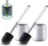 BOOMJOY Toilet Brush, Wall Mounted Toilet Bowl Brush with Holder for Bathroom, Soft Silicone Bristle, 2Pack