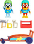 Bluey Vehicle and Figures Pack, Rusty & Bluey's Go-Kart, 2.5-3 inch Figures and Accessories
