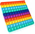 Big Pop It Fidget Toys, Stocking Stuffers for Kids Pop Its Fidgets Popit Popits Toys for Girls & Boys, Teens & Adults,100 Bubble Giant Figit Poppet Sensory Toy Popper Huge Large, 8 Inch Rainbow Color