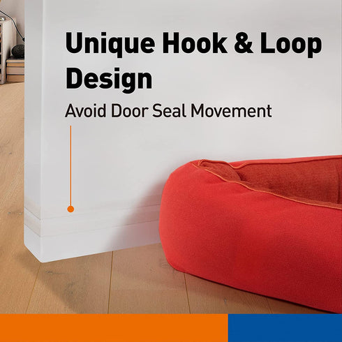 MAGZO Door Draft Stopper 36 Inches-Orange, Bottom Door Dust Stopper Air Blocker with Hanging Loops Cold Weather Seal