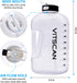 2.2L Half Gallon Water Bottle with Straw and Handle, 75 OZ Water Bottles BPA Free Leakproof Lids Motivational Time Marker Ounce Line Fitness Sports Water Bottle for Home Office Gym Reusable Water Jug