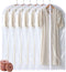 Perber Garment Bags for Hanging Clothes, 6 PCs Clear Garment Bag, Plastic Dustproof Suit Bag, Coat Protector Zippered Garment Covers for Closet Storage and Travel - 24'' x 48''/6 Pack