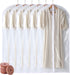 Perber Garment Bags for Hanging Clothes, 6 PCs Clear Garment Bag, Plastic Dustproof Suit Bag, Coat Protector Zippered Garment Covers for Closet Storage and Travel - 24'' x 48''/6 Pack
