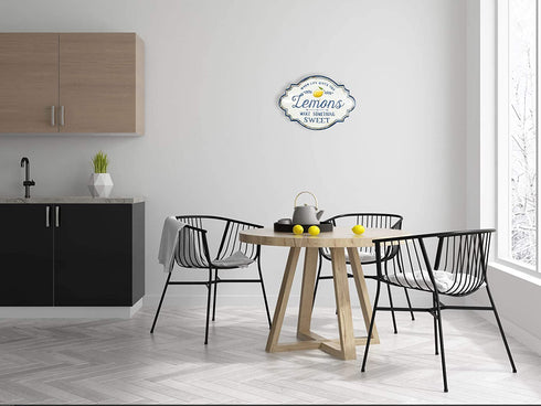 Creative Co-Op Life Gives You Lemons Make Something Sweet Metal Wall Décor, White