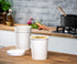 32 oz. Paper Food Containers With Vented Lids, To Go Hot Soup Bowls, Disposable Ice Cream Cups, White - 25 Sets