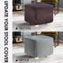 DUJUIKE Ottoman Covers Slipcover Square Ottoman Covers Protector for Footrest Foot Stool Furniture Stretch Comfortable Velvet with Elastic Bottom (Length & Width:13-18", Height:15-18", Light Grey)