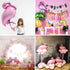 Pink Flamingo Hawaiian Party Balloons Tropical Arch Garland Kit Luau Jungle Party Supplies Palm Leaves Strip Confetti Latex Balloon for Luau Jungle Decoration