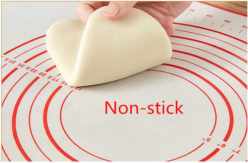 Silicone Pastry Mat Extra Large, 32" x 24" Non-stick Baking Mat with Measurement Kneading Board for Dough Rolling, Non-slip Counter Mat, Oven Liner, Fondant/Pie Crust Mat