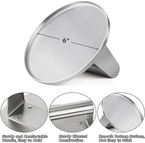 HULISEN Burger Press Hamburger Patty Maker, Stainless Steel Hamburger Press, 6 Inch Round Burger Smasher, Non Stick Grill Press for BBQ Flat Top Griddle Cooking, Griddle Accessories Kit, Gift Package