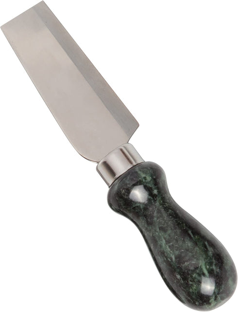 Creative Home Natural Green Marble Handle Set of 4 Pieces Multipurpose Cutter Spreader Set includes Pronged, Hard Cheese Chisel Knife, 2" W x 5-1/4" L