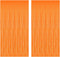 Zotemo 2 Pack Orange Fringe Curtains, 3 Feet Wide and 8 Feet Tall, Shimmer Curtain Backdrop for Birthday Wedding Prom Party Decoration