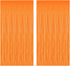 Zotemo 2 Pack Orange Fringe Curtains, 3 Feet Wide and 8 Feet Tall, Shimmer Curtain Backdrop for Birthday Wedding Prom Party Decoration