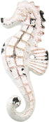 Weathered Cast Iron Seahorse Wall Hooks, White, Set of 3 (White)