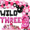 Cartoon Mouse 3rd Birthday Decorations Party Supplies for 3 Years Old Girls Balloon Garland Arch Kit with Wild Three Cartoon Mouse Theme Number 3 Balloon