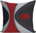 EZVING Set of 4 Throw Pillow Covers Modern Abstract Red Stripes Gray Black White Acrylic Bold Grey Decorative Pillow Cases Home Decor Square 18x18 Inches Pillowcases