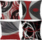 EZVING Set of 4 Throw Pillow Covers Modern Abstract Red Stripes Gray Black White Acrylic Bold Grey Decorative Pillow Cases Home Decor Square 18x18 Inches Pillowcases