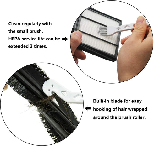 Mochenli Replacement Parts for Shark ION Robot AV753 AV752 AV751 S87 R85 RV850, RV850WV Vacuum Cleaner Accessory Kit Pack of 6 Side Brushes,3 HEPA Filters,1 Primary Filter,1 Main Brush