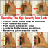 Defender Security Bronze U 11126 Door Reinforcement Lock Add Extra, High Security to Your Home and Prevent Unauthorized Entry 3 Stop, Aluminum Construction Anodized Finish