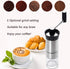 LHS Manual Coffee Grinder Stainless Steel Portable Hand Crank Coffee Mill Grinder Ceramic Conical Burr with Adjustable Coarseness for Home, Office or Traveling