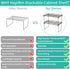HapiRm Stackable Cabinet Shelf Kitchen Cabinet Organizers and Storage,Kitchen Pantry Shelves Organizer,Safety guardrail Kitchen Counter Bedroom Bathroom Accessories,Stainless Steel,2 Pack,Bronze