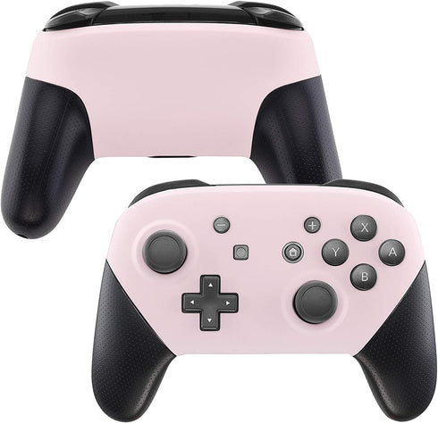 eXtremeRate Cherry Blossoms Pink Faceplate and Backplate for Nintendo Switch Pro Controller, Soft Touch DIY Replacement Shell Housing Case for Nintendo Switch Pro - Controller NOT Included