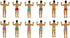 NPW Classic Themed Reuseable Glass Drink Markers, 12