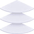 3 Pieces Wall Mounted Floating Corner Shelf Tier Quarter Round Storage Shelves Corner Organizer for Bathroom Kitchen Bedroom Living Room (White)