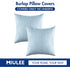 MIULEE Pack of 2 Spring Decorative Throw Pillow Covers Linen Burlap Square Solid Farmhouse Modern Concise Throw Cushion Case Pillowcase for Sofa Car Couch 20x20 Inch 50x50 cm Light Blue