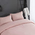 Mohap Duvet Cover Queen Pink 3 Pieces Set Solid Color Soft Double Brushed Microfiber Comforter Cover with Zipper Clousre
