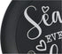 NIKKY HOME 15" x 24" Pan Shaped Metal Kitchen Sign Wall Decor with Quote Season Everything with Love, Black