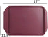 Qskely Plastic Fast Food Trays for Eating, 17" x 11.8", Set of 4