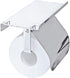 yeavs Toilet Paper Holder with Phone Shelf and Waterproof Cover, SUS304 Stainless Steel Tissue Roll Storage Rack (Polished Chrome)