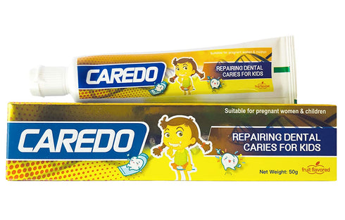 CAREDO Kid's ONLY Cure Tooth Decay Cavities Toothpaste, Repairing Dental Caries Toothpastes for Children, Fruit Flavor, 1.75 OZ Tubes