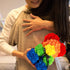 Rose Flower Bear,10 inch Artificial Rose Love Romantic for Christmas, Graduation, Valentine's Day, Mother's Day, Anniversary, Birthday, Wedding Gift (Rainbow)