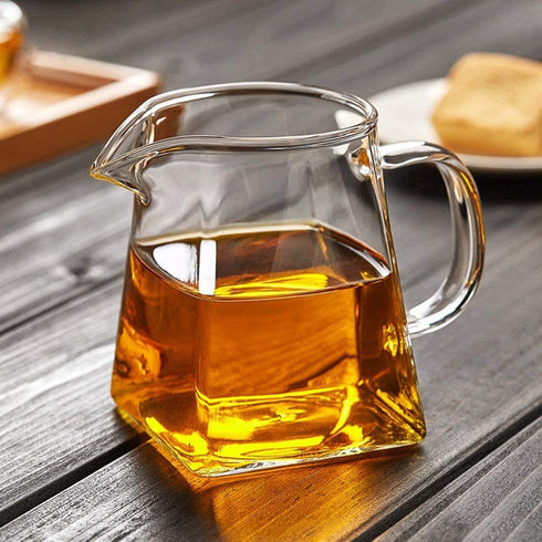 Glass Teapots with Infuser PluieSoleil, 500 Milliliter in Square Shape, Tea Strainers for Loose Leaf Tea Microwavable and Stovetop Safe