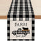 Sambosk Farmhouse Cow Truck Table Runner, Buffalo Check Table Runners for Kitchen Dining Coffee or Indoor and Outdoor Home Parties Decor 13 x 72 Inches