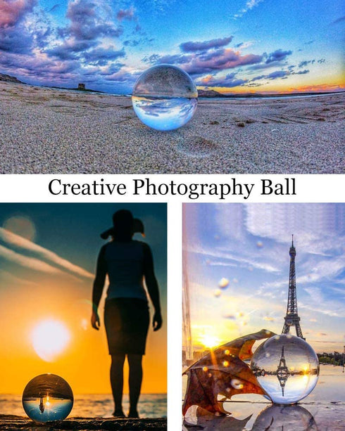 MerryNine Photograph CrMerryNine Crystal Meditation Ball Globe, ystal Ball with A Stand, K9 Crystal Sunshine Catchers Ball, Home Decoation Ornaments, Photography Accessory (80mm/3.2" with Led Stand)