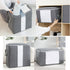 Large Capacity Clothes Storage Bins Bags Organizers 4 Foldable Clothes Storage Containers Organizer Blankets Clothes Comforters Zipper Bins with Clear Window for college dorm room essentials Gray