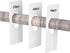 Blulu 50 Pack White Clothing Rack Size Dividers Closet Dividers Rectangular Clothing Hangers Dividers with 1 Piece Marker Pen