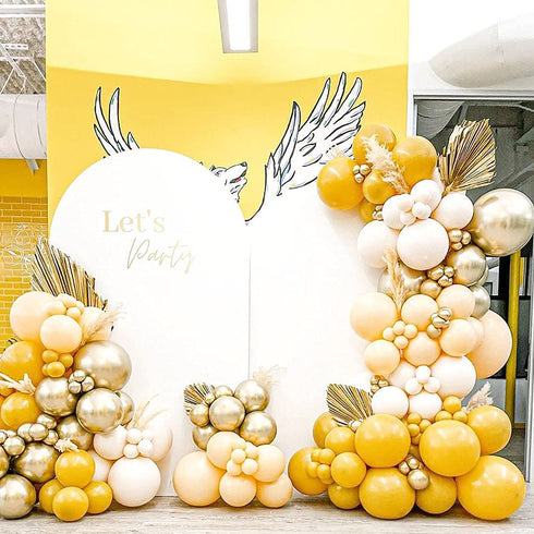 Blush Yellow Balloon Garland Kit Ivory Lemon Yellow Pastel Latex Gold Balloon Party For Baby Shower Gruaduation Wendding Decoration