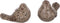 The Country House Vintage Bird Aged Crackle White 5 x 4 Terra Cotta Ceramic Figurines Set of 2