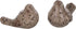 The Country House Vintage Bird Aged Crackle White 5 x 4 Terra Cotta Ceramic Figurines Set of 2