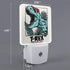 Dinosaur Tyrannosaurus T Rex Set of 2 Night Light Auto Sensor Dusk to Dawn Energy Efficient Plug in Led Nightlight Home