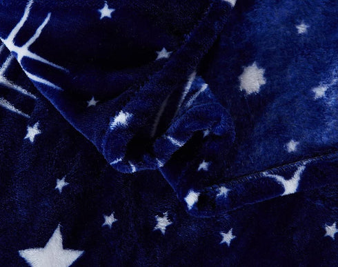 ChezMax Throw Blanket Ultra Soft Blanket Quilt Lightweight Plush Fleece Bed Blanket Cozy Towel Blanket Breathable Warm Throw for Stadium Couch Bed Sofa Chair Office Car Starry Sky Blue Full (71"X79")