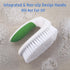 Amazer Scrub Brush for Cleaning, 2-Pack Deep Cleaning Nylon Brush Set with Handles, Heavy Duty Grout Corner Brushes with Comfort Grip for Bathroom, Floor, Tub, Carpet, Shower, Tile and Kitchen