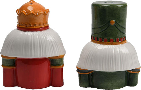 Comfy Hour Joyful Holiday Collection Nutcracker Salt & Pepper Set, Winter Christmas Decoration, Dolomite