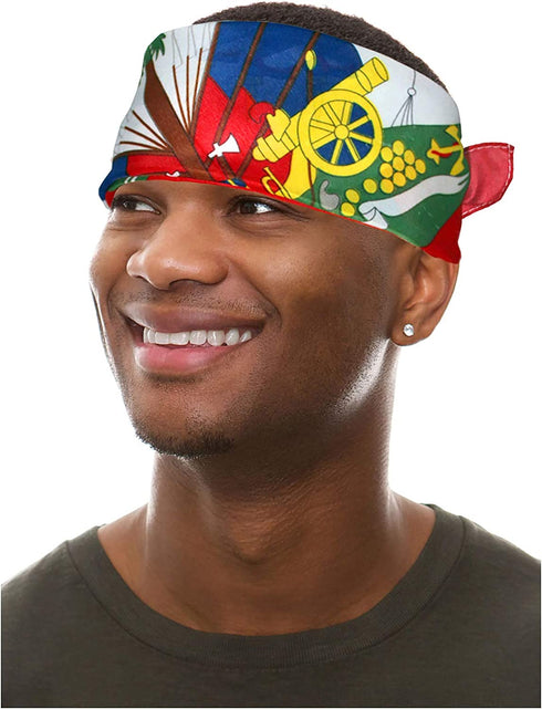 Haiti Flag Bandanna Haiti Flag Bandana Haiti Headband Clothing Haitian Bandana