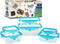 STRETCH and FRESH by Emson Silicone Food Storage Containers Airtight Lids for Solid Food and Leak-Proof for Soups and Sauces, Freezer-Safe BPA-Free Stackable Meal Prep Container As Seen On TV (12)