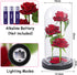 Galaxy Glass Rose Flower with Led Light Gift for Her Artificial Rose in A Glass Dome Unique Gifts for Mother's Day Wedding Anniversary Girl's Birthday Thanksgiving Day Christmas and Valentine's Day
